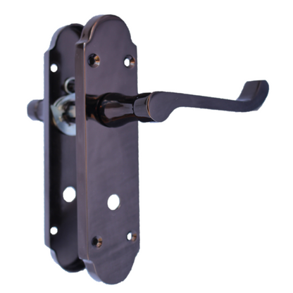 Poignée de porte Epsom pour salle de bain, levier à défilement, nickel noir