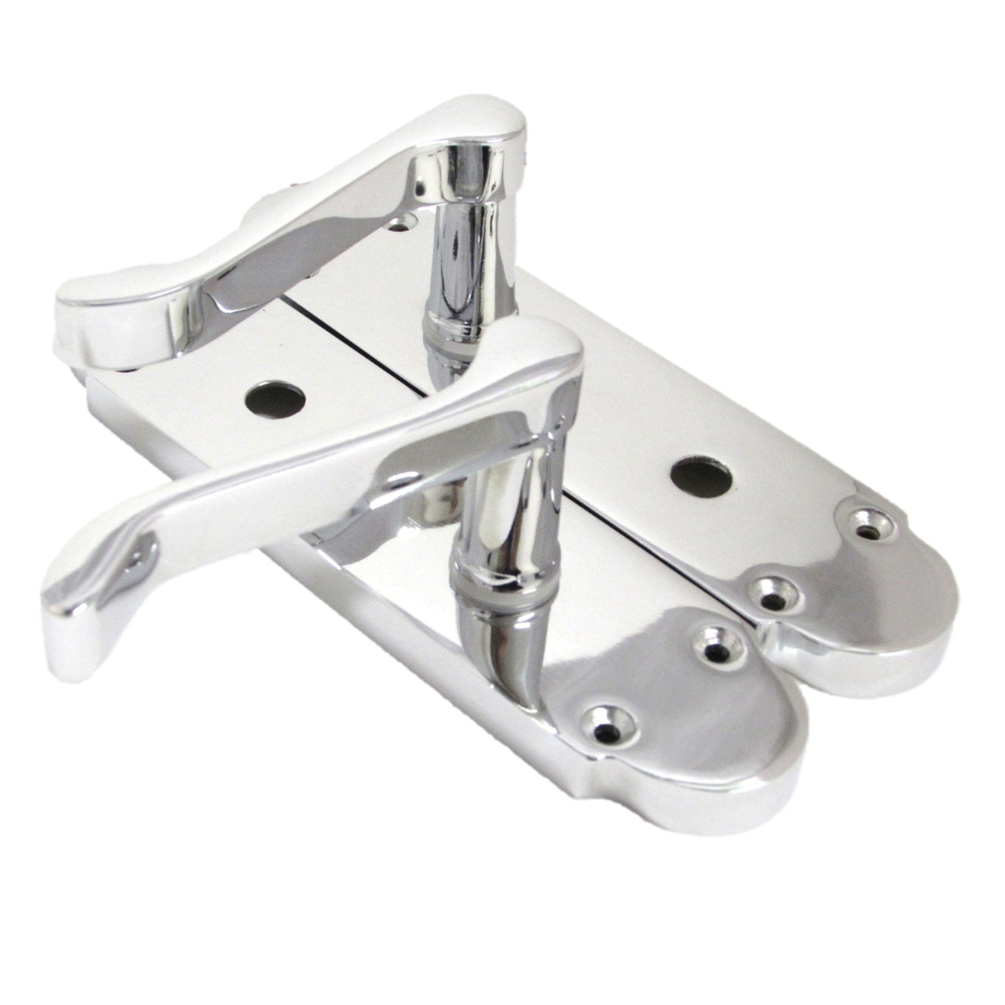 Marketplace JPG companion for Epsom Door Handle Bathroom Lock Scroll Lever - Polished Chrome Pack