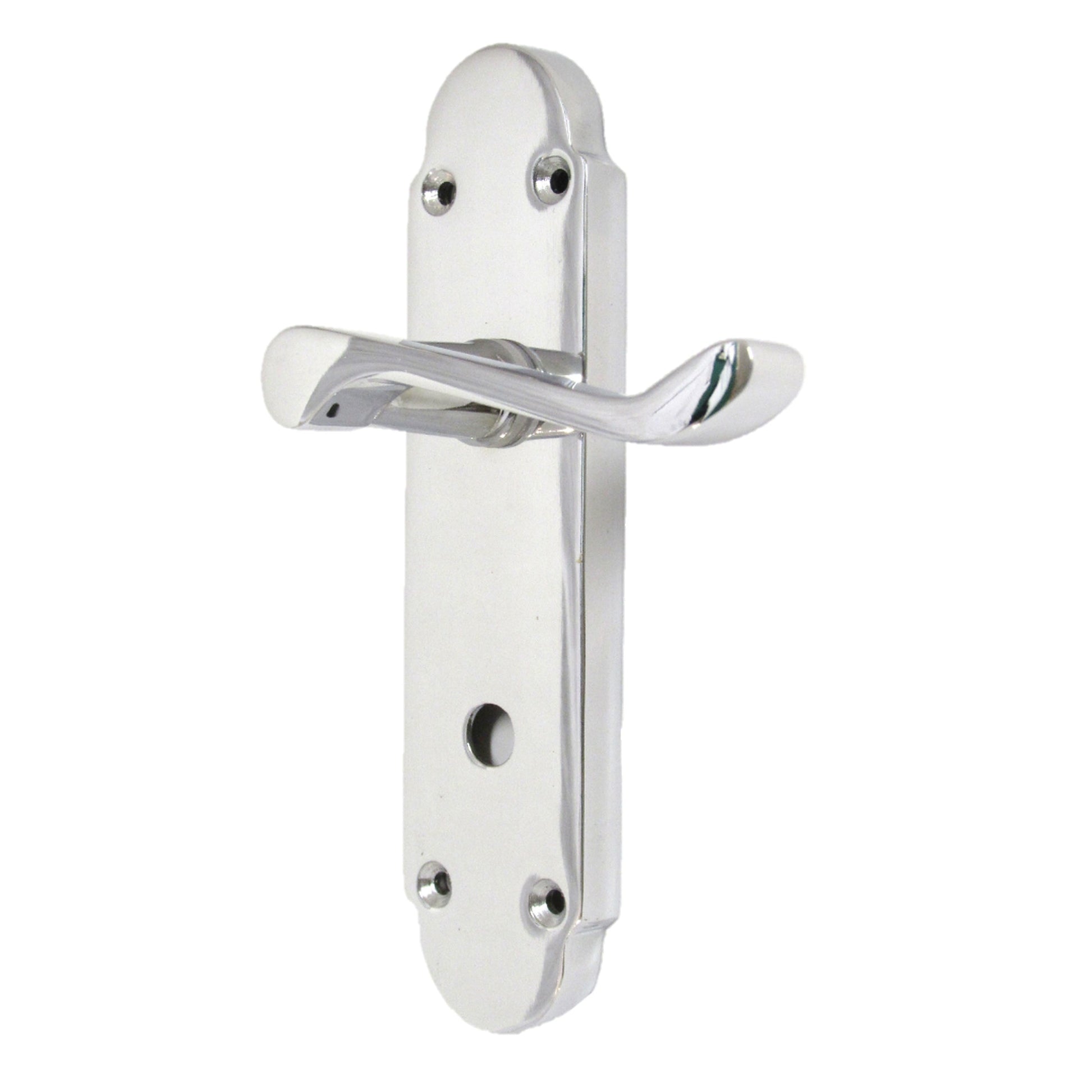 Marketplace JPG companion for Epsom Door Handle Bathroom Lock Scroll Lever - Polished Chrome Pack