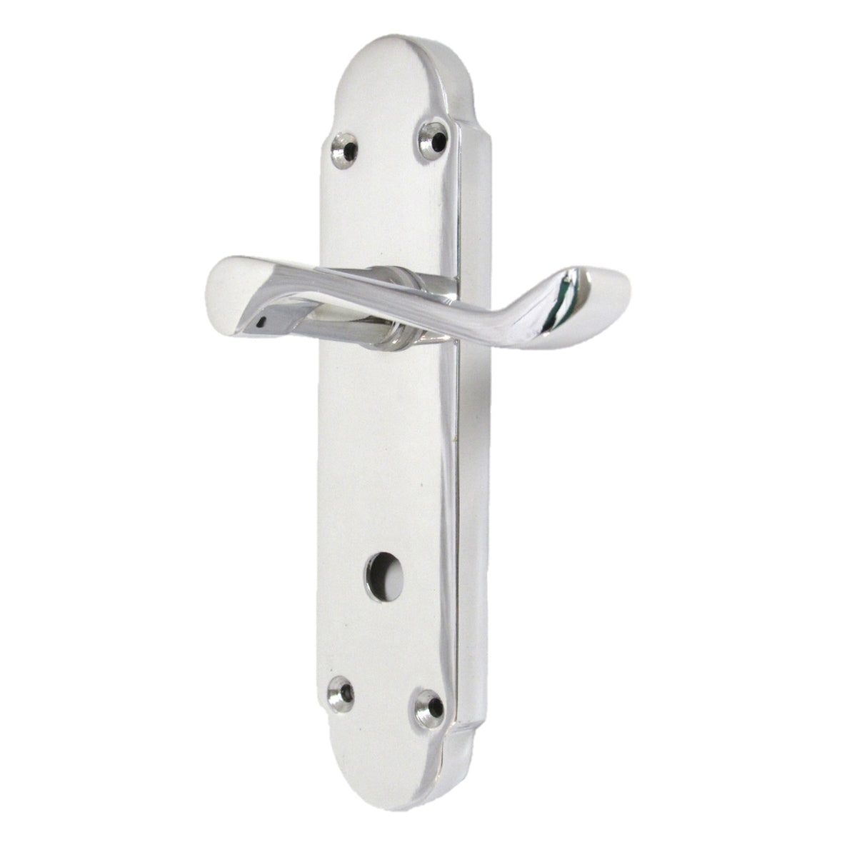 Marketplace JPG companion for Epsom Door Handle Bathroom Lock Scroll Lever - Polished Chrome - 169mm X 40mm