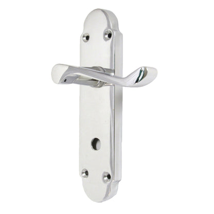 Marketplace JPG companion for Epsom Door Handle Bathroom Lock Scroll Lever - Polished Chrome - 169mm X 40mm
