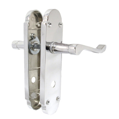 Marketplace JPG companion for Epsom Door Handle Bathroom Lock Scroll Lever - Polished Chrome Pack