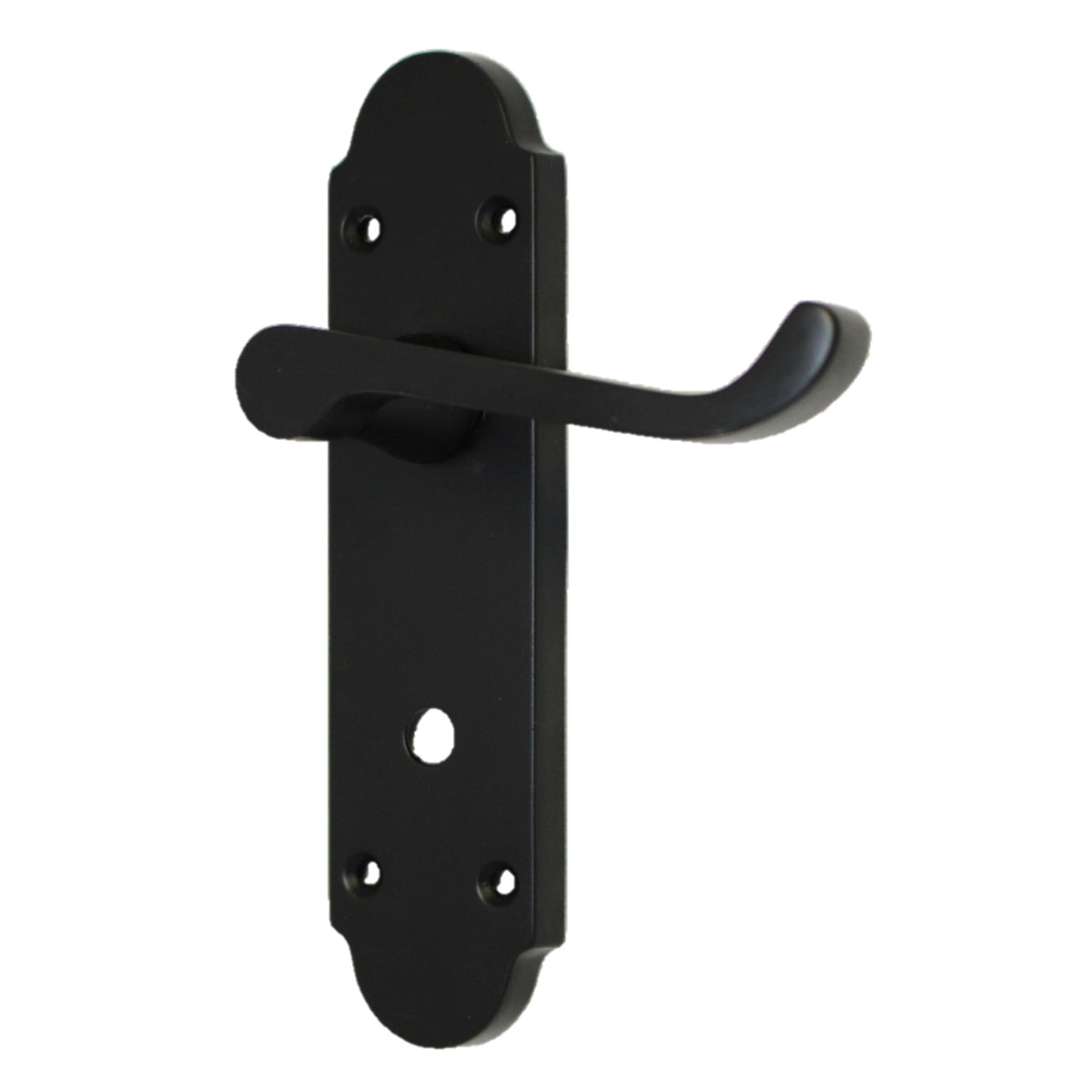 Marketplace JPG companion for Epsom Door Handle Bathroom Lock Scroll Lever - Matt Black Pack Hinges