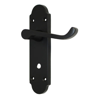 Marketplace JPG companion for Epsom Door Handle Bathroom Lock Scroll Lever - Matt Black Pack