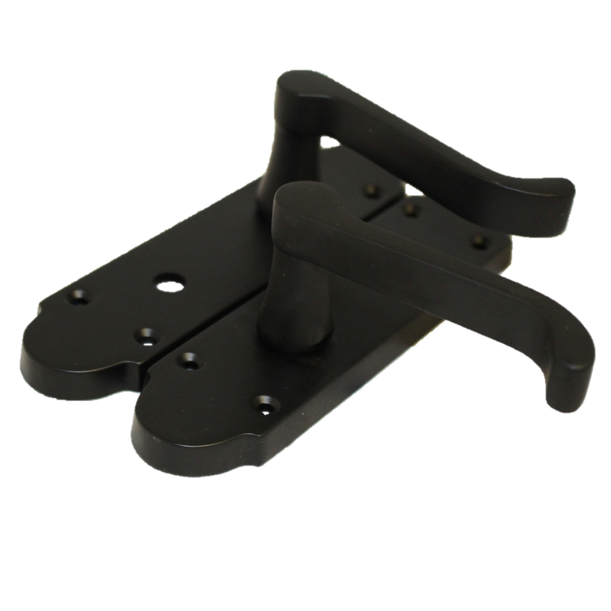 Marketplace JPG companion for Epsom Door Handle Bathroom Lock Scroll Lever - Matt Black Chrome Pack