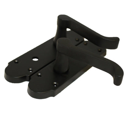 Marketplace JPG companion for Epsom Door Handle Bathroom Lock Scroll Lever - Matt Black Chrome Pack