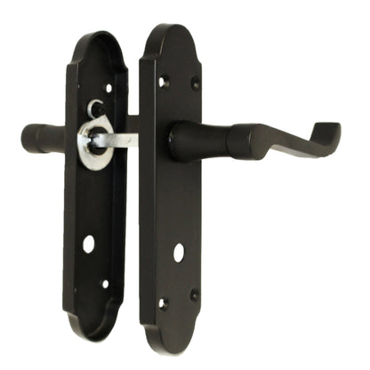 Marketplace JPG companion for Epsom Door Handle Bathroom Lock Scroll Lever - Matt Black Pack Hinges