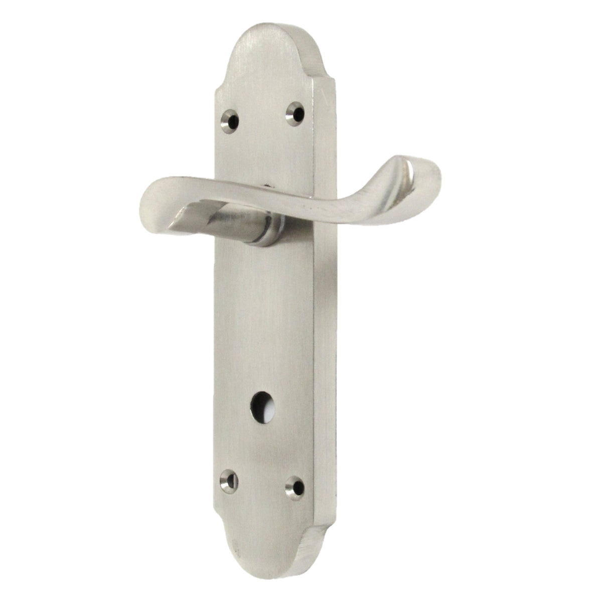 Marketplace JPG companion for Epsom Door Handles Bathroom Lock Scroll Lever - Satin Pack Hinges
