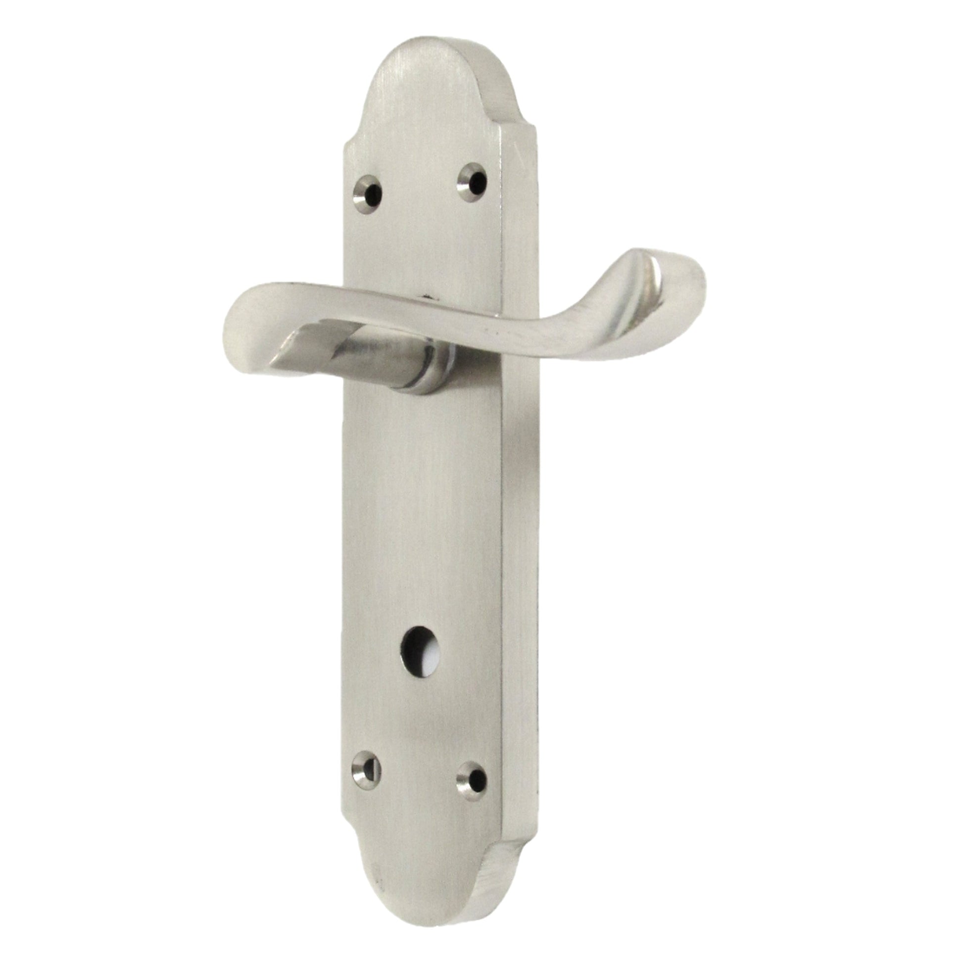 Marketplace JPG companion for Epsom Door Handles Bathroom Lock Scroll Lever - Satin Pack Hinges