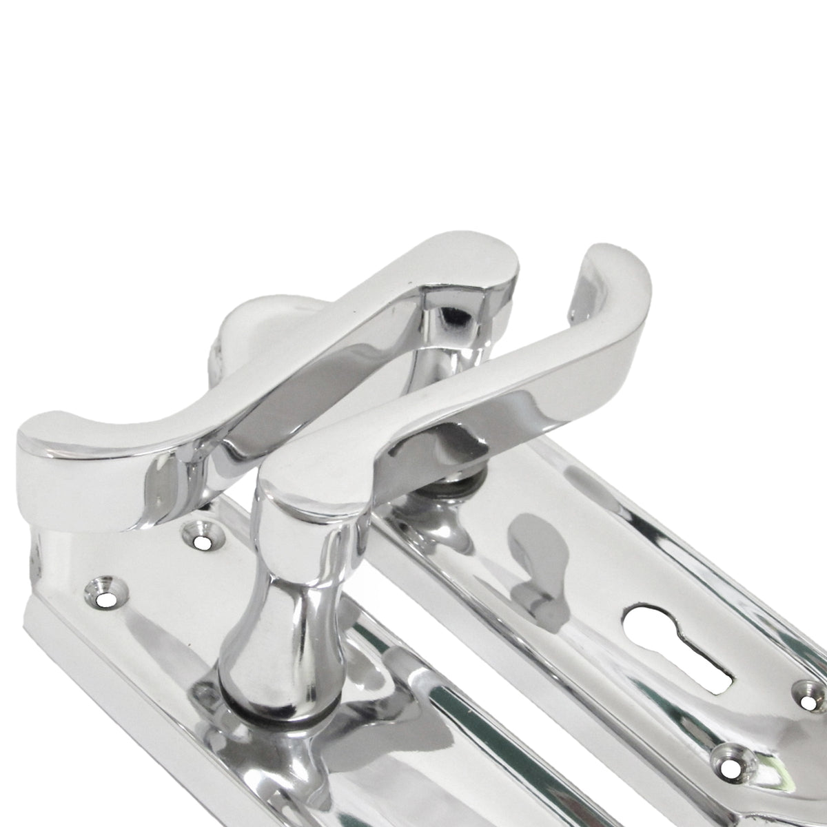 Marketplace JPG companion for Ashford Door Handle Key Lock Scroll Lever - Chrome Key Lock Pack