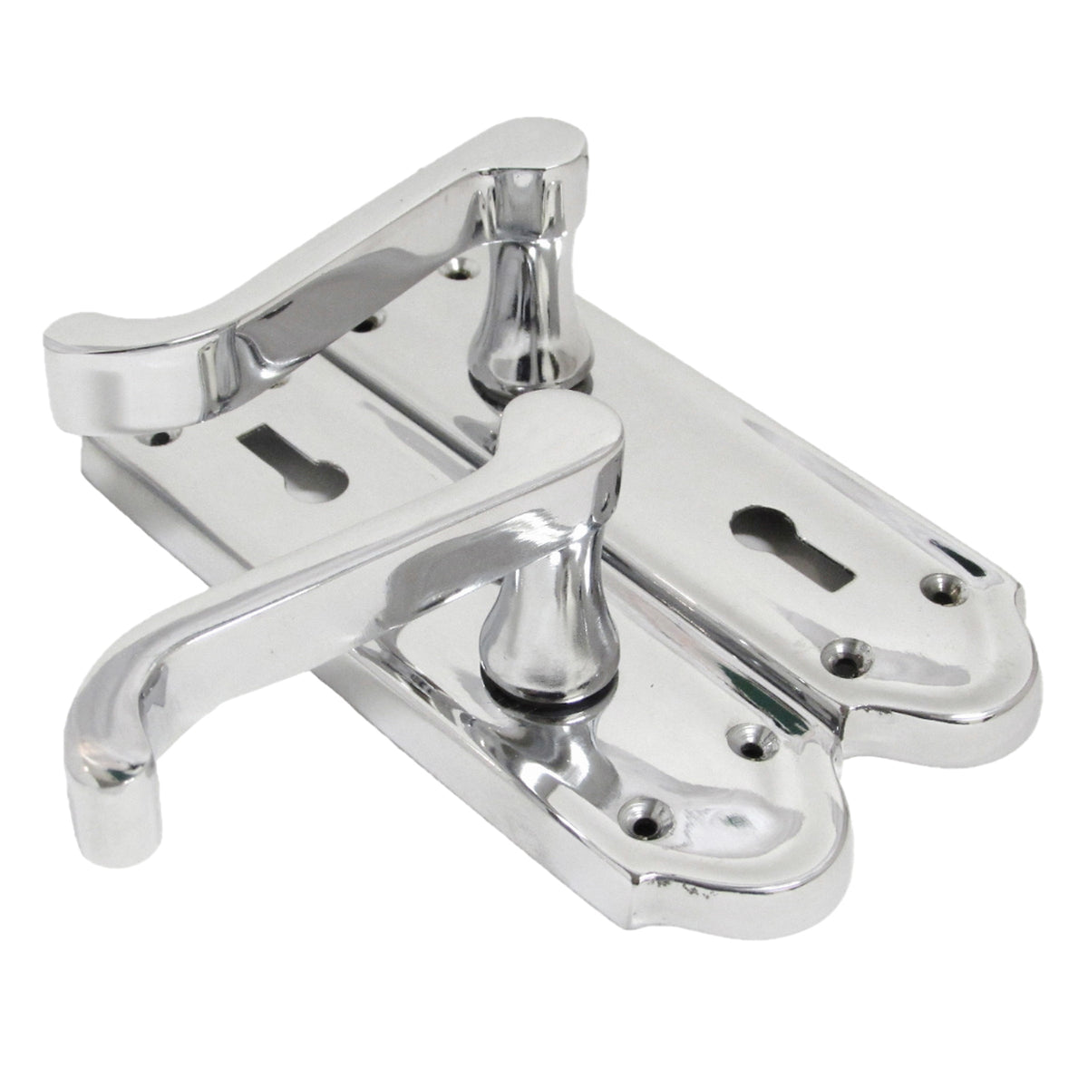 Marketplace JPG companion for Ashford Door Handle Key Lock Scroll Lever - Chrome Key Lock Pack