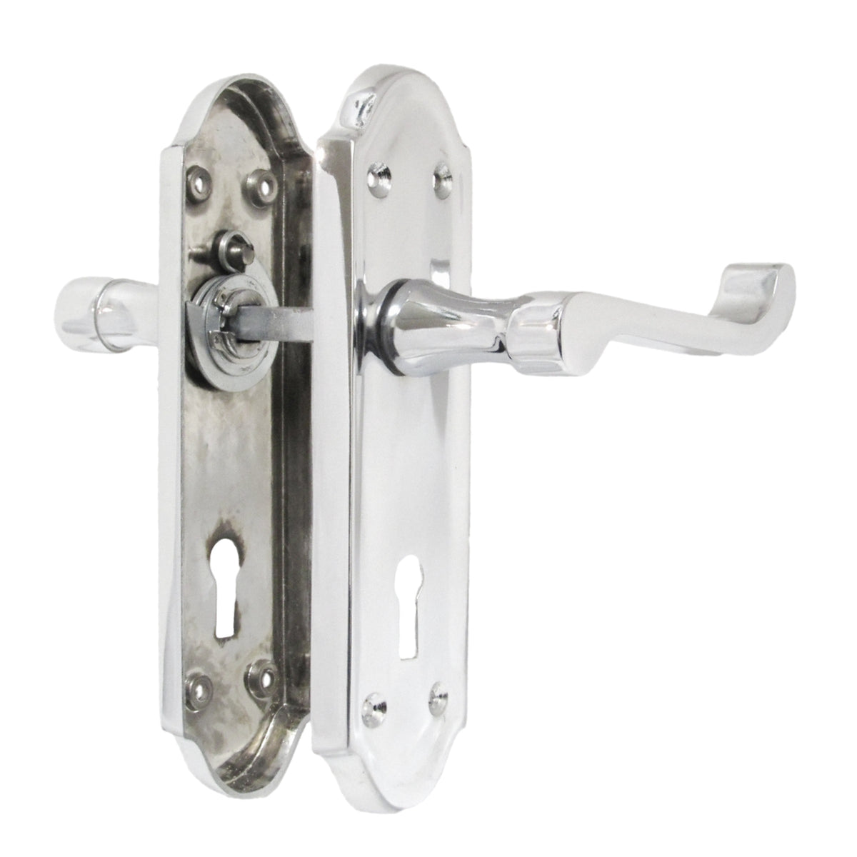 Marketplace JPG companion for Ashford Door Handle Key Lock Scroll Lever - Chrome Key Lock Pack