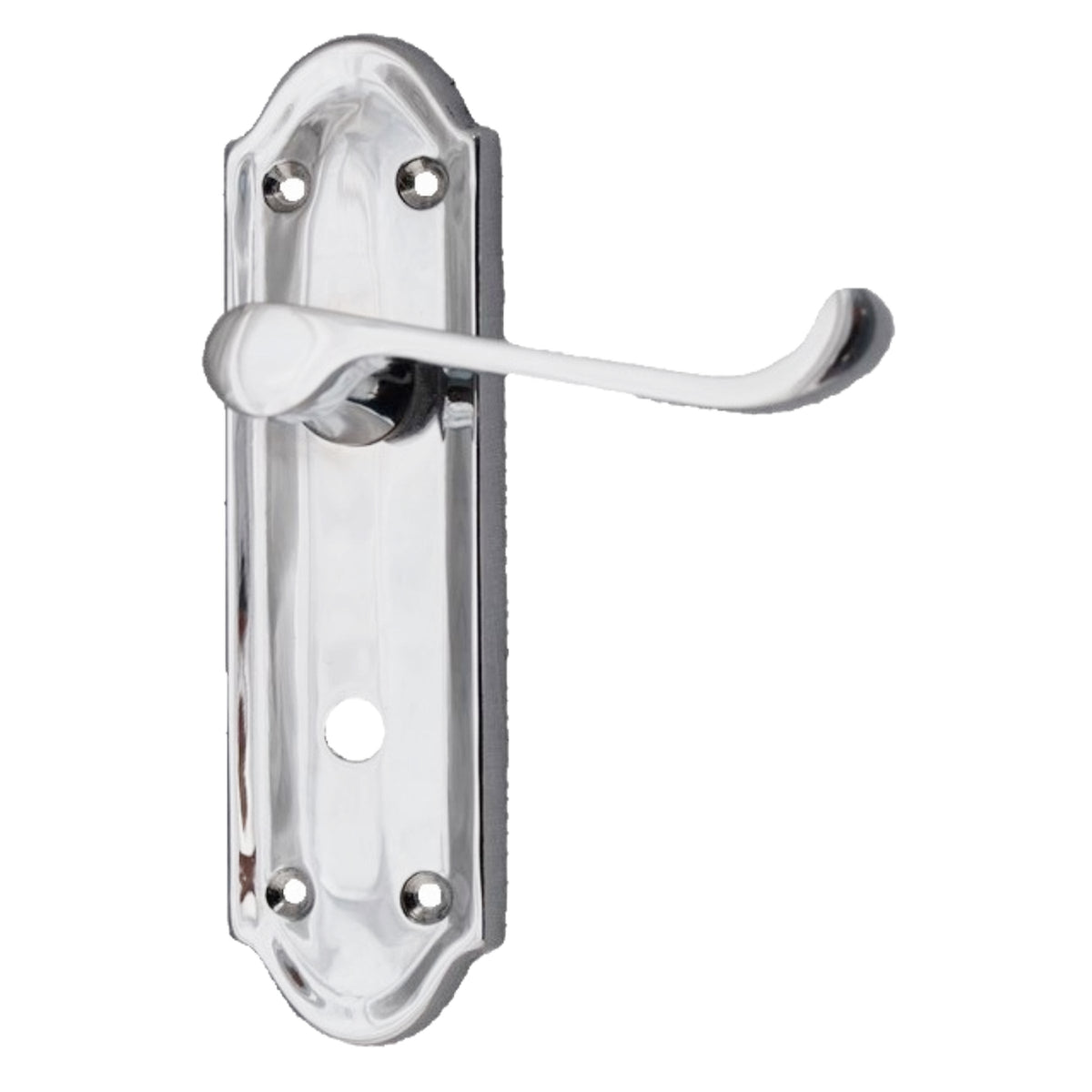 Marketplace JPG companion for Ashford Door Handle Bathroom Lock Scroll Lever - Chrome - 47mm