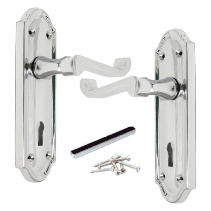 Marketplace JPG companion for Ashford Door Handle Key Lock Scroll Lever - Chrome - 168mm X 47mm