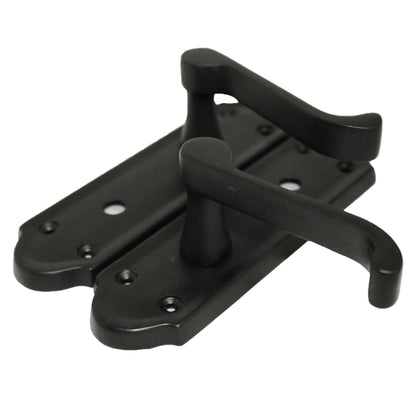 Marketplace JPG companion for Ashford Door Handle Bathroom Lock Scroll Lever - Matt Black - 168mm X 47mm