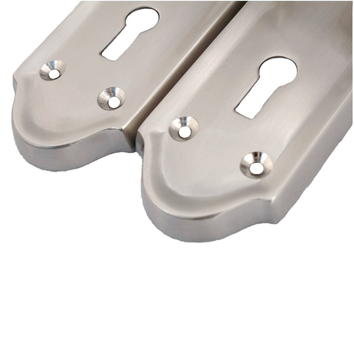 Marketplace JPG companion for Ashford Door Handle Key Lock Scroll Lever - Satin Key Lock Hinge Pack