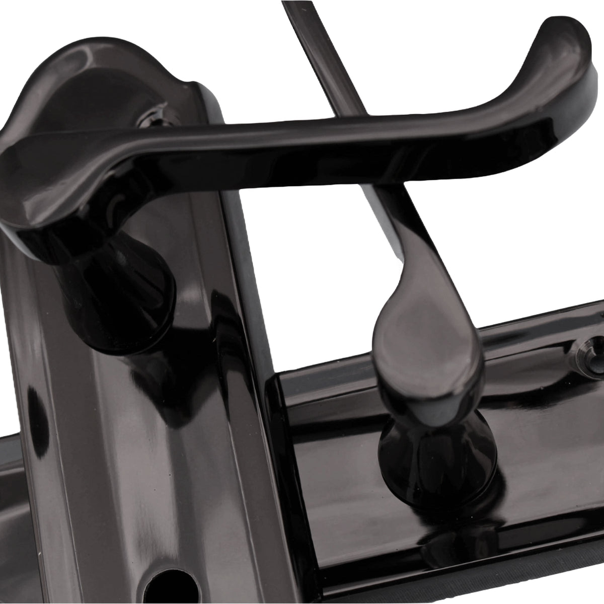 Marketplace JPG companion for Ashford Door Handle Bathroom Lock Scroll Lever - Black Nickel Bath Pack