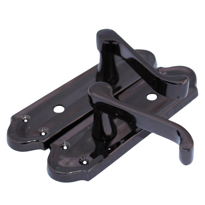 Marketplace JPG companion for Ashford Door Handle Bathroom Lock Scroll Lever - Black Nickel Bath Pack