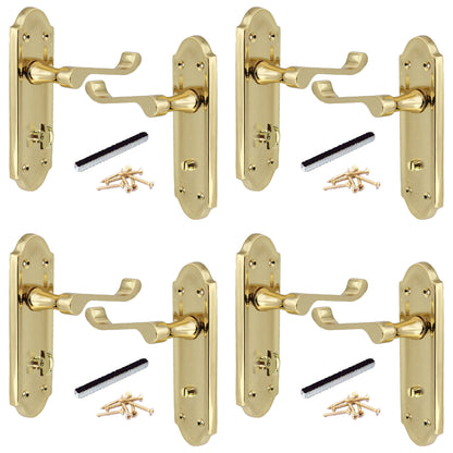 Marketplace JPG companion for Multipack Door Handles Ashford Bath Victorian Bathroom Handles Brass 1/4/6 Pairs