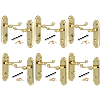 Marketplace JPG companion for Multipack Door Handles Ashford Bath Victorian Bathroom Handles Brass 1/4/6 Pairs
