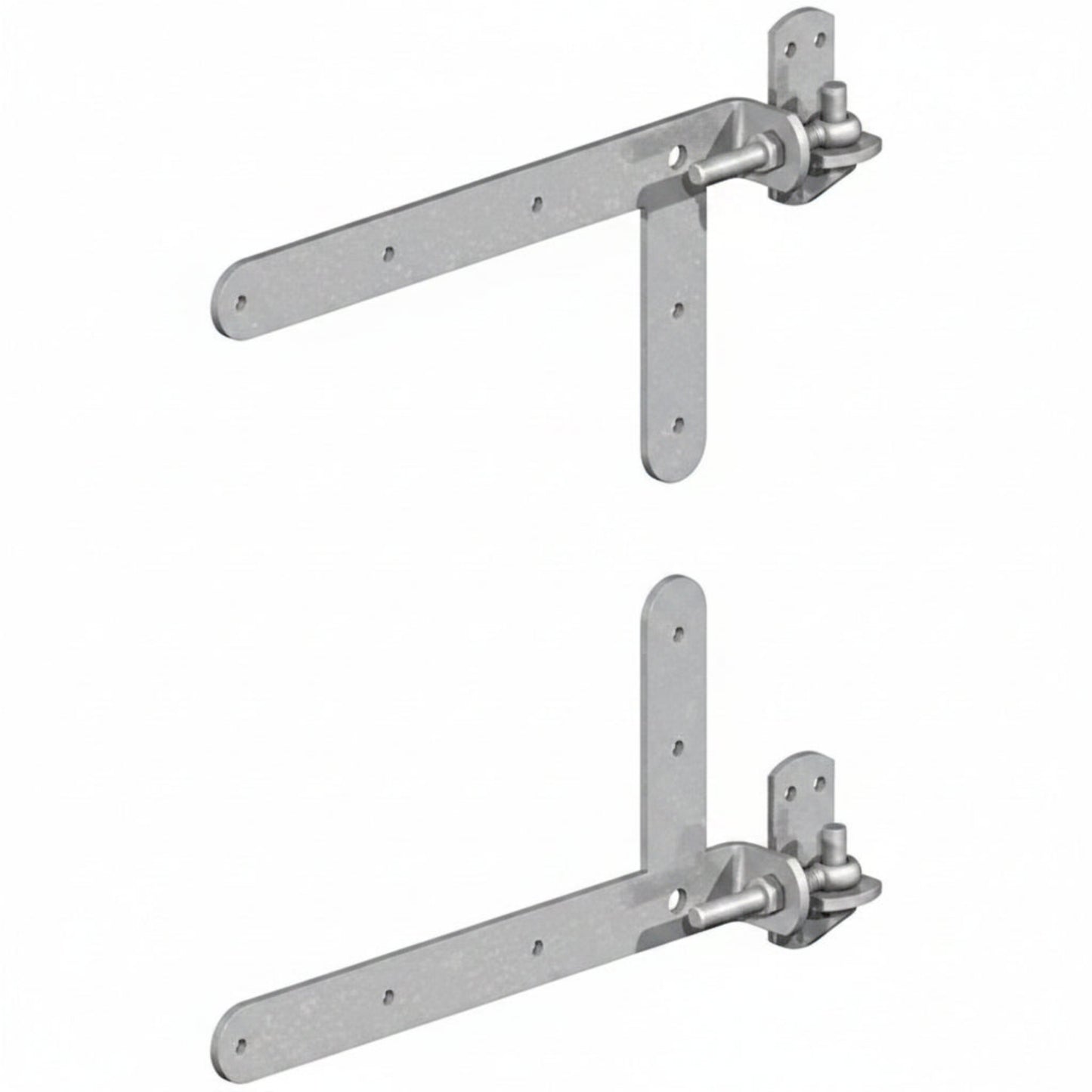 Galvanised 14″ Braced Adjustable Hook & Band Gate Hinges – 350mm Pair