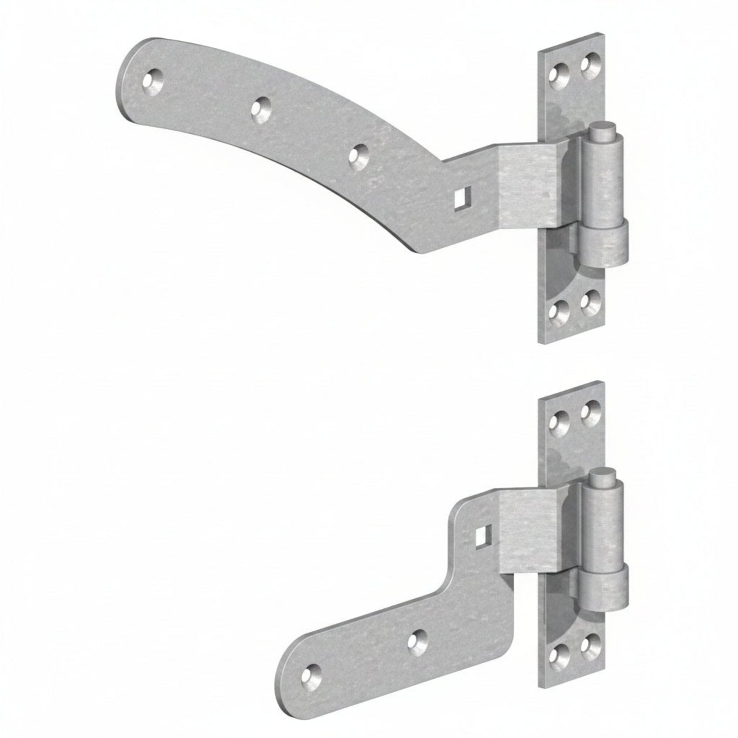 Galvanised 12″ Curved Rail Gate Hinge Kit – Left or Right Hand