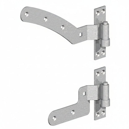 Galvanised 12″ Curved Rail Gate Hinge Kit – Left or Right Hand