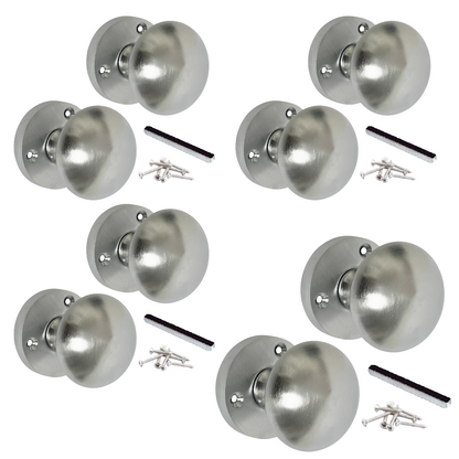 Lot de 1/4/6 paires de boutons de porte à ressort style victorien, satinés