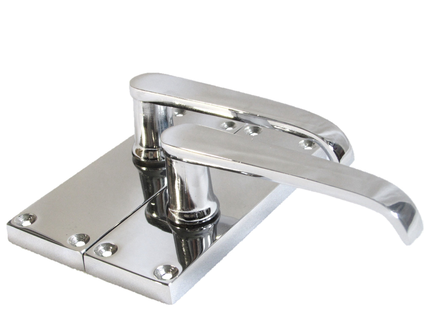 Door Handles Victorian Straight Lever Latch - Chrome 120 x 40mm