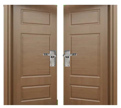 Door Handles Victorian Straight Lever Chrome Hinges & Latch Pack Set 120 x 42mm