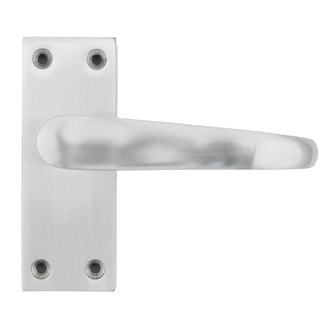 Door Handles Victorian Straight Lever Latch - Satin Chrome 100 x 40mm