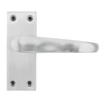 Door Handles Victorian Straight Lever Latch - Satin Chrome 100 x 40mm