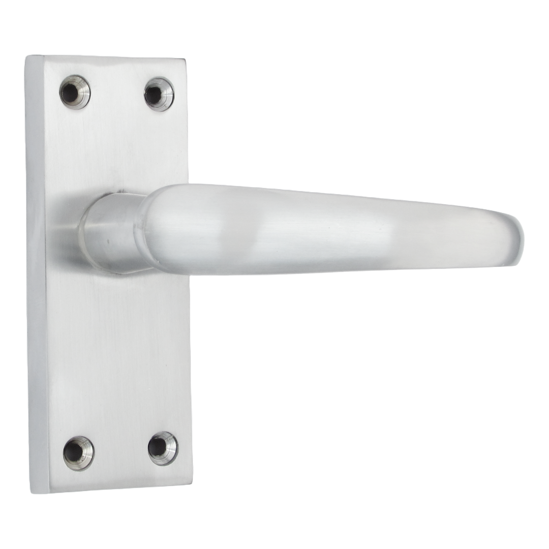 Door Handles Victorian Straight Lever Latch - Satin Chrome 100 x 40mm