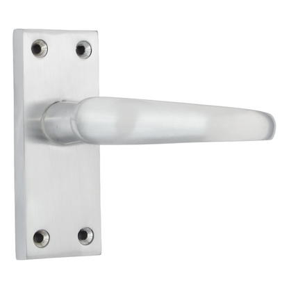 Door Handles Victorian Straight Lever Latch - Satin Chrome 100 x 40mm