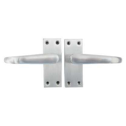 Door Handles Victorian Straight Lever Latch - Satin Chrome 100 x 40mm