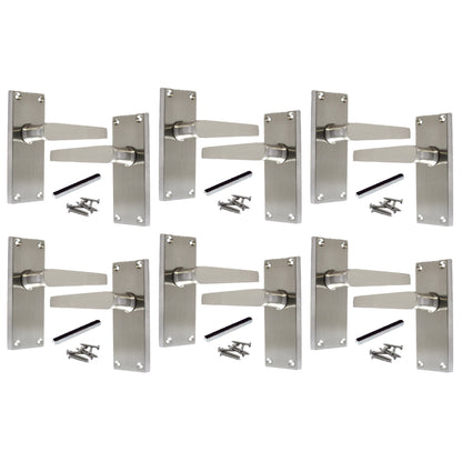 Marketplace JPG companion for Multipack Door Handles Victorian Straight Lever Latch - Satin 1/4/6 Pairs