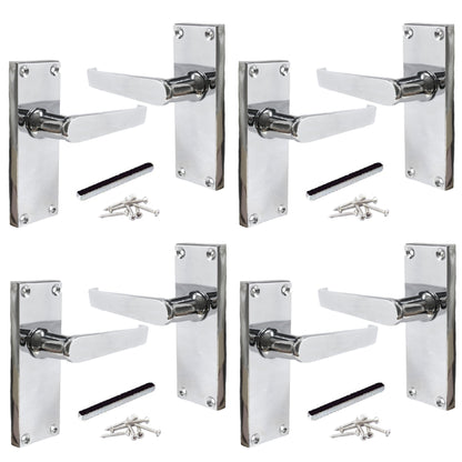 Marketplace JPG companion for Multipack Door Handles Victorian Straight Lever Latch - Chrome 1/4/6 Pairs - 113mm X 42mm