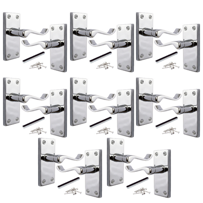 Multipack Victorian Scroll Latch Door Handle - Chrome 1-8 Pairs - 118mm