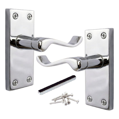 Marketplace JPG companion for Multipack Victorian Scroll Latch Door Handle - Chrome 1-8 Pairs - 118mm