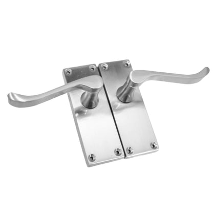 Marketplace JPG companion for Door Handles Scroll Lever Internal Latch - Chrome Satin Pack Hinges 118 X 40mm - 8mm