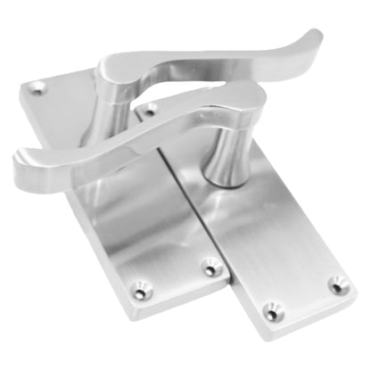 Marketplace JPG companion for Door Handles Scroll Lever Internal Latch - Chrome Satin Pack Hinges 118 X 40mm - 8mm