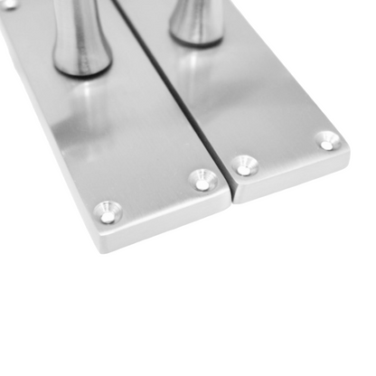 Door Handles Scroll Lever Internal Latch - Chrome Satin Pack Hinges 118 x 40mm