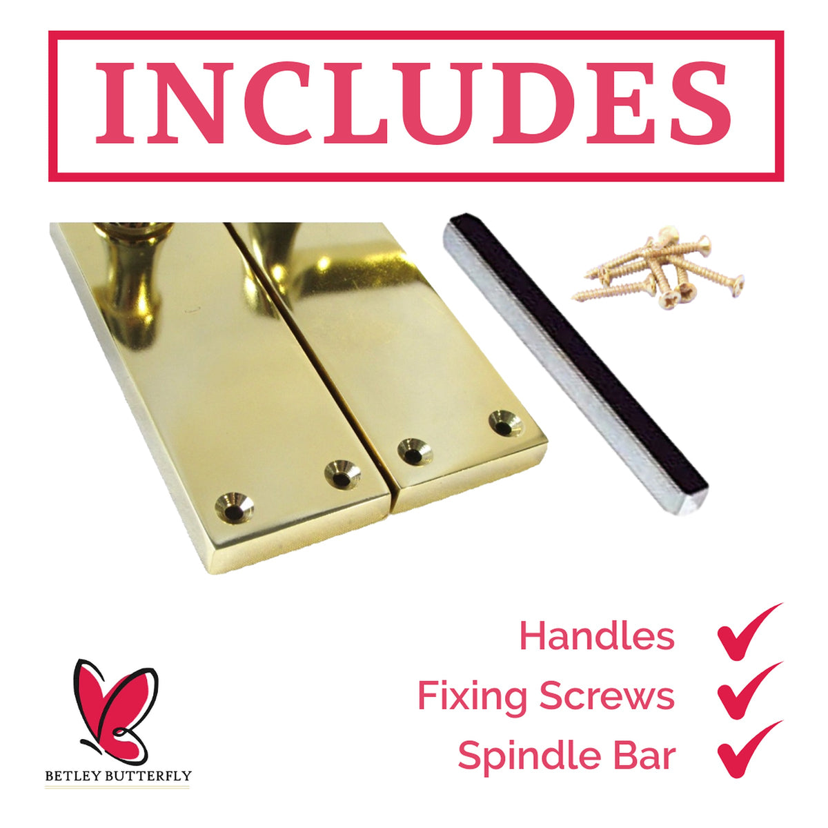 Marketplace JPG companion for Multipack Door Handle Modern Victorian Scroll Handles 150mm Latch - Brass 1-8 Pairs