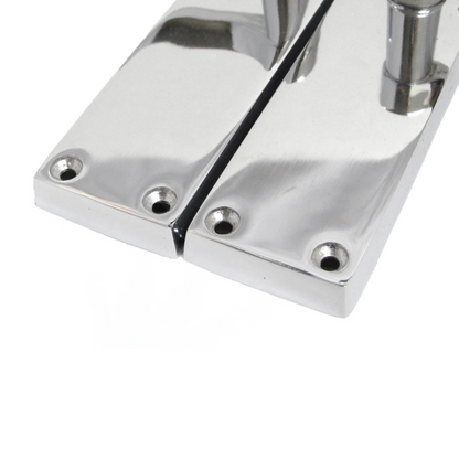 Poignées de porte victoriennes à levier et à volutes - Chrome 150 x 40 mm