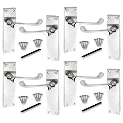 Marketplace JPG companion for Multipack Door Handles Victorian Scroll Lever Latch - Chrome Pack 1/4/6 Pairs - 150mm X 42mm