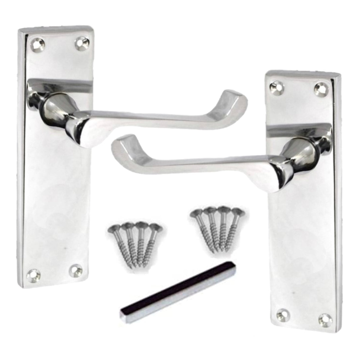 Marketplace JPG companion for Multipack Door Handles Victorian Scroll Lever Latch - Chrome Pack 1/4/6 Pairs - 150mm X 42mm