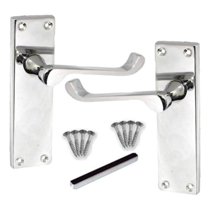 Marketplace JPG companion for Multipack Door Handles Victorian Scroll Lever Latch - Chrome Pack 1/4/6 Pairs - 150mm X 42mm