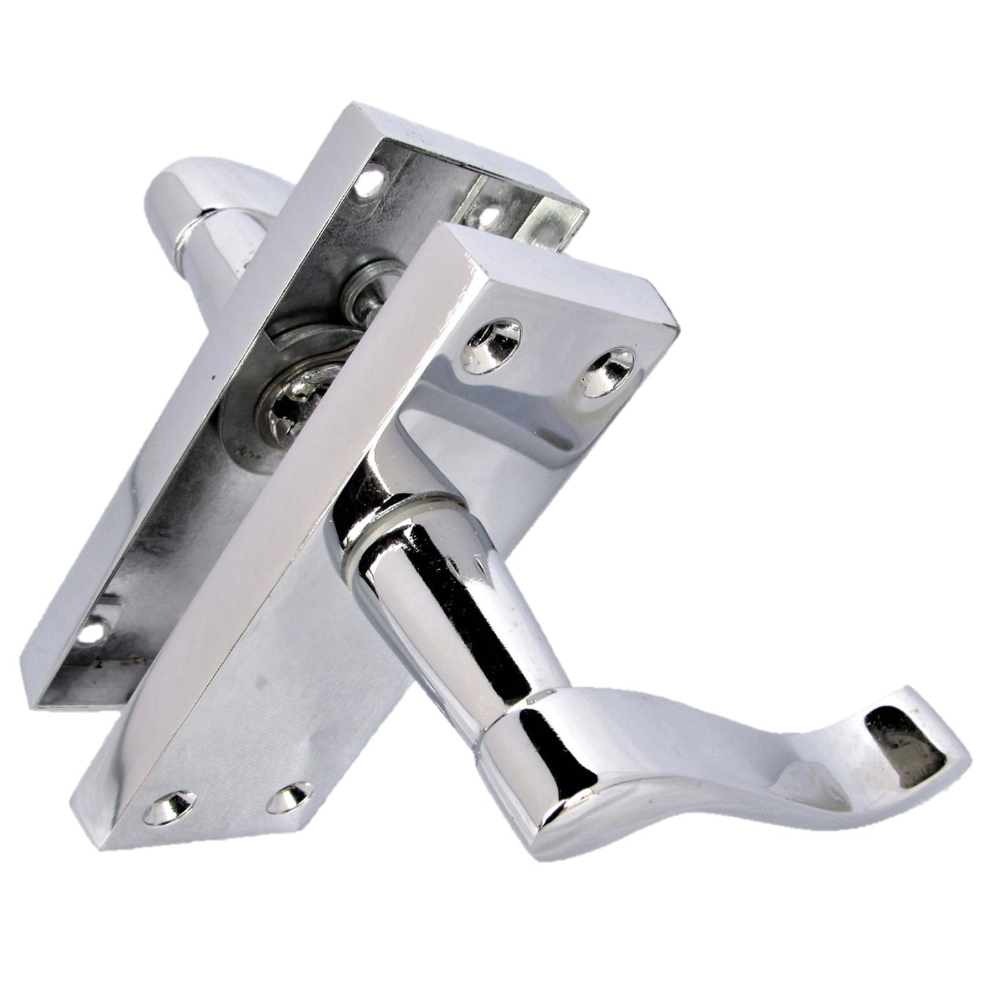 Marketplace JPG companion for Door Handles Victorian Scroll Lever Latch - Chrome Pack 118 X 40mm