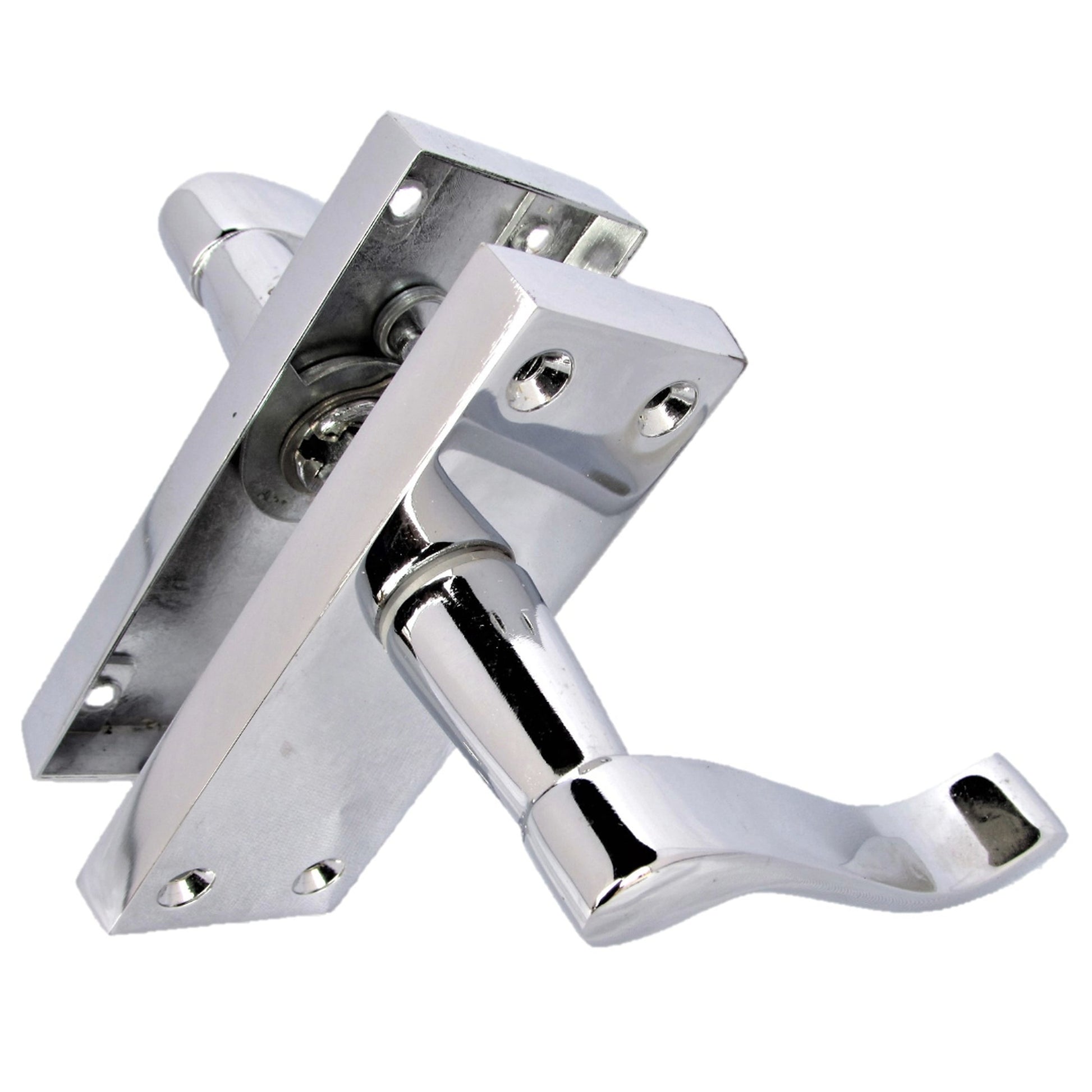 Marketplace JPG companion for Door Handles Victorian Scroll Lever Latch - Chrome Pack Hinges 118 X 40mm