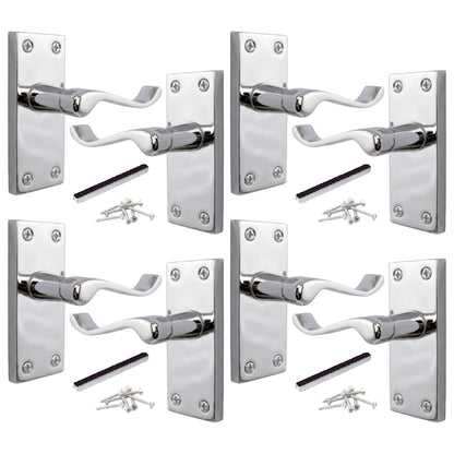 Marketplace JPG companion for Multipack Victorian Scroll Latch Door Handle - Chrome 1-8 Pairs - 118mm